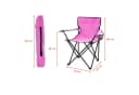 Spetebo Campingstuhl mit Getränkehalter und Tragetasche - Pink Bild 1