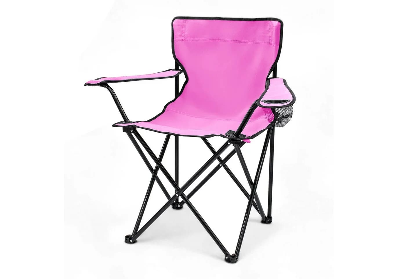 Spetebo Campingstuhl mit Getränkehalter und Tragetasche - Pink - Bild 2