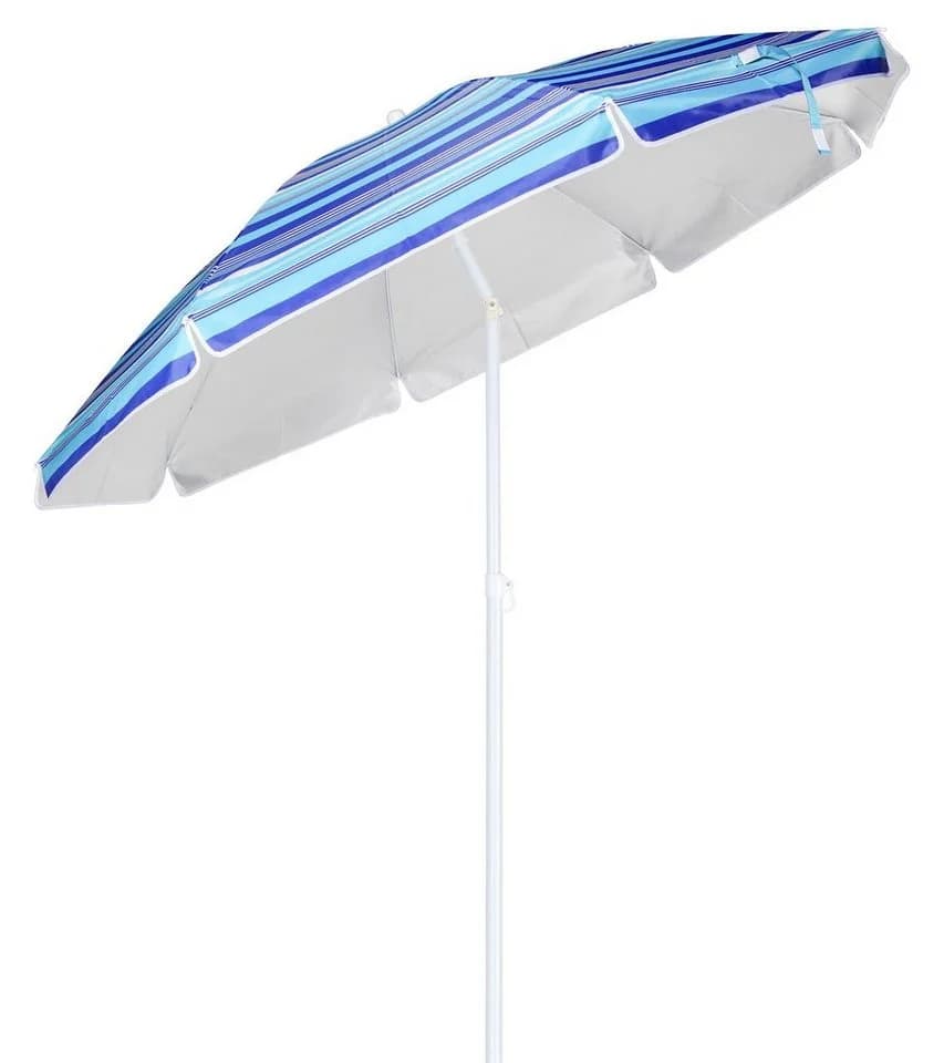 Spetebo Sonnenschirm blau mit UV50+ Schutz und Transporttasche