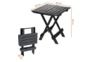 Spetebo Gartentisch Klapptisch ADIGE Anthrazit Kunststoff Bild 1