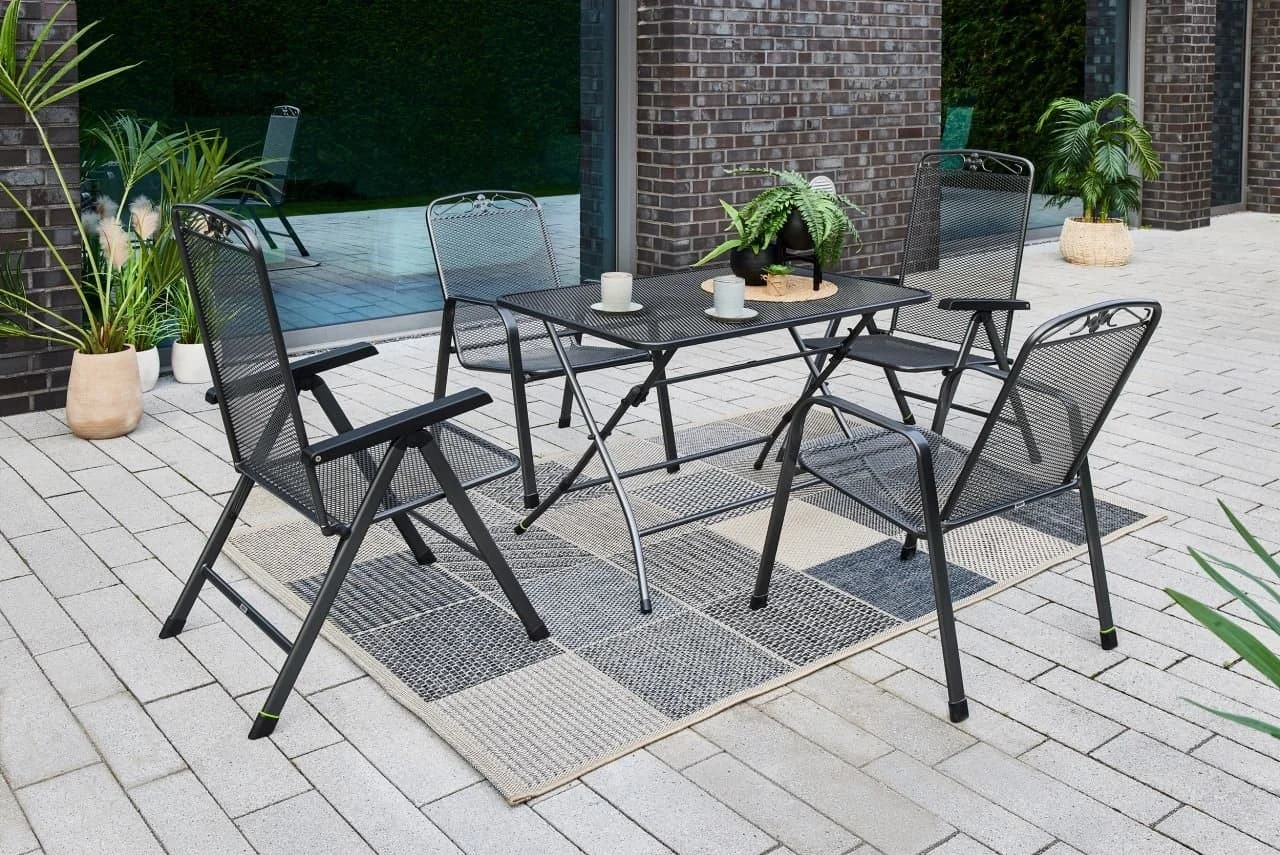 MWH Gartenstuhl Savoy Stapelstuhl eisengrau Stahlgestell witterungsbeständig - Bild 5