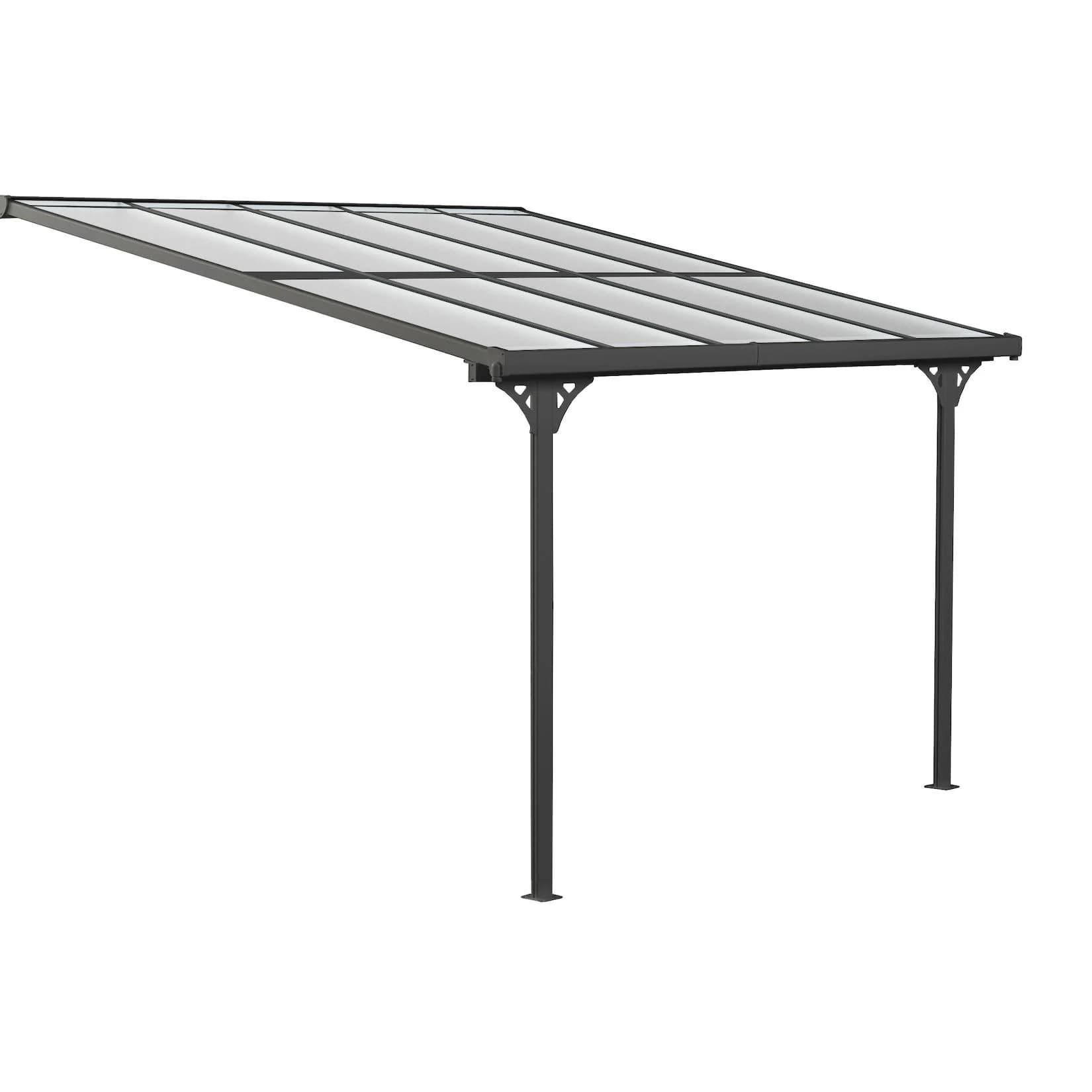 Westmann Terrassenüberdachung Bruce Schwarz Aluminium