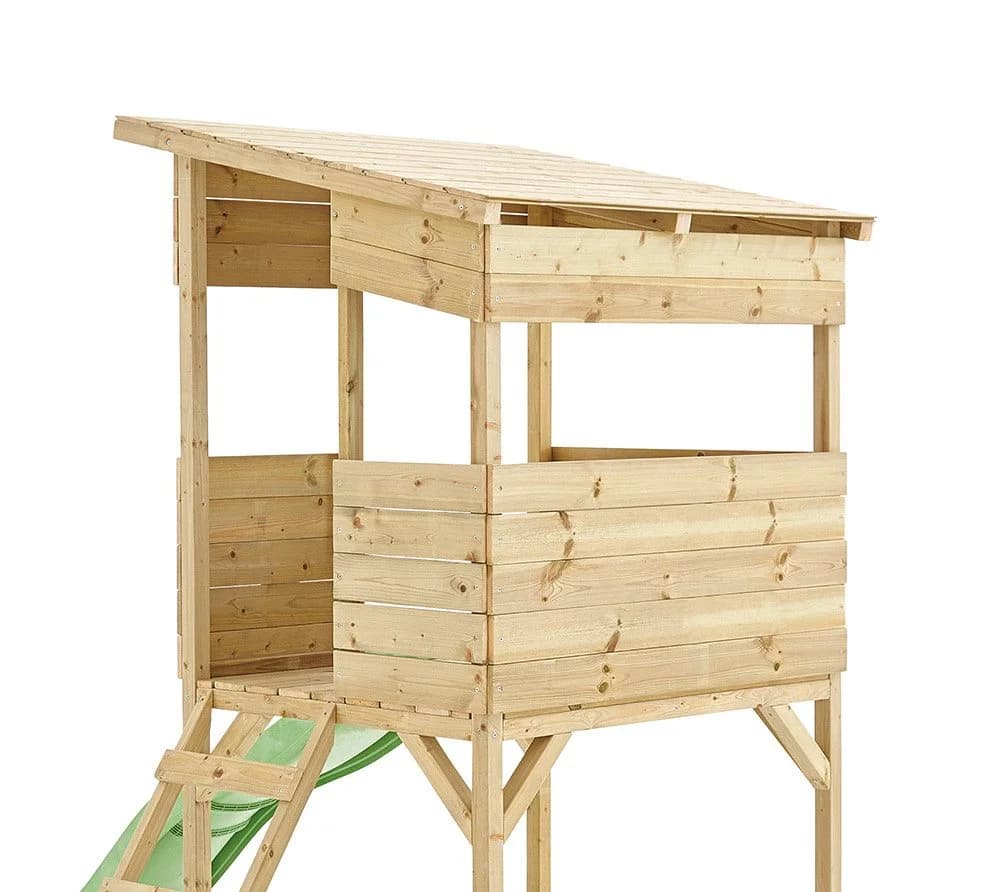 Westmann Spielhaus Wildnis inkl. Rutsche Holz Stelzenhaus Natur - Bild 2