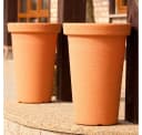 KAGM Pflanzkübel XXL 2er Set Terracotta Kunststoff mit Pflanzeinsatz Bild 2