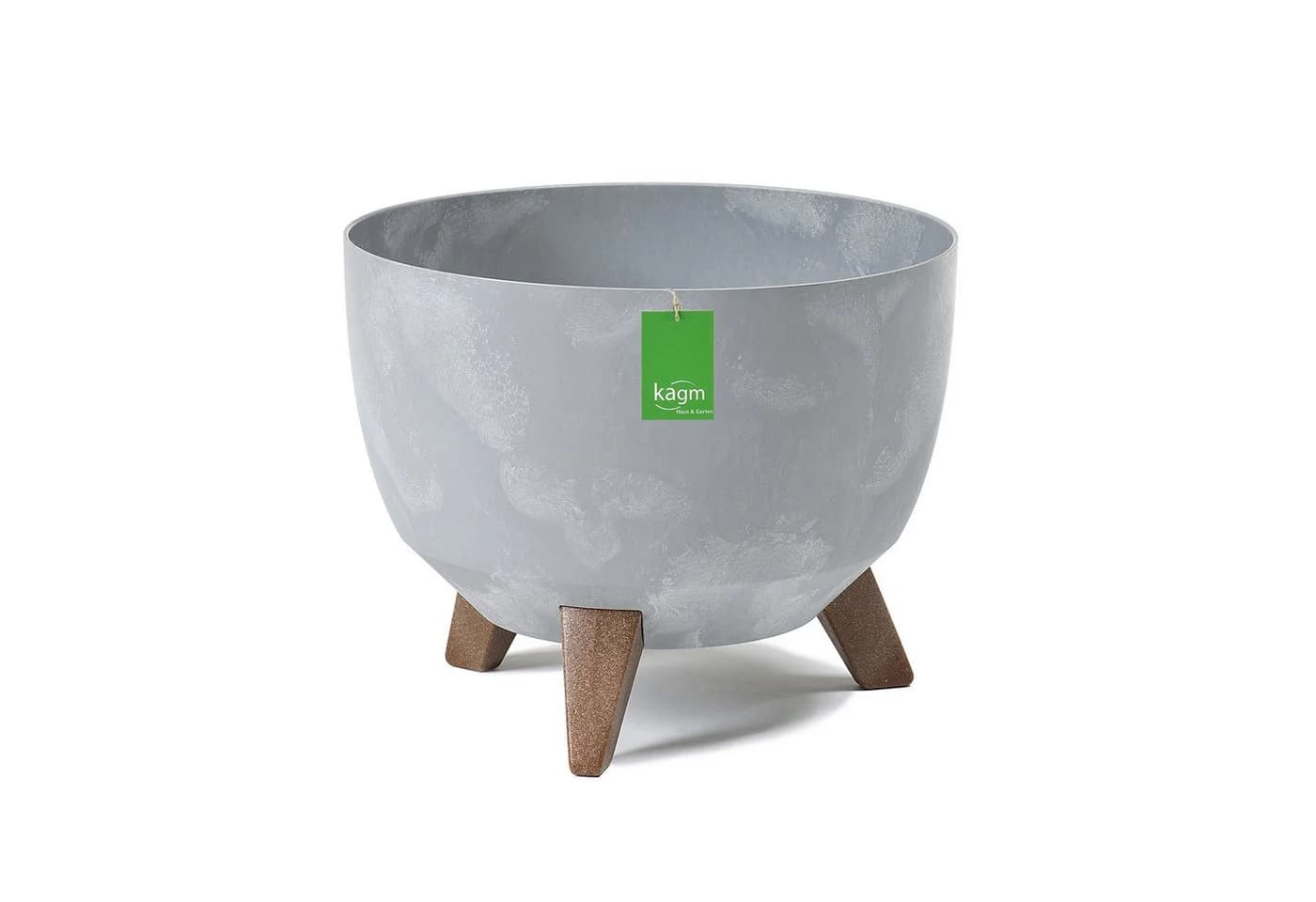 KAGM Pflanzschale Betonoptik Grau mit Füßen - Bild 2