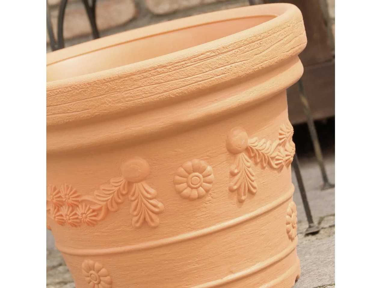 KAGM Pflanzkübel Blumenkübel Terracotta Kunststoff klassisches Dekor - Bild 4