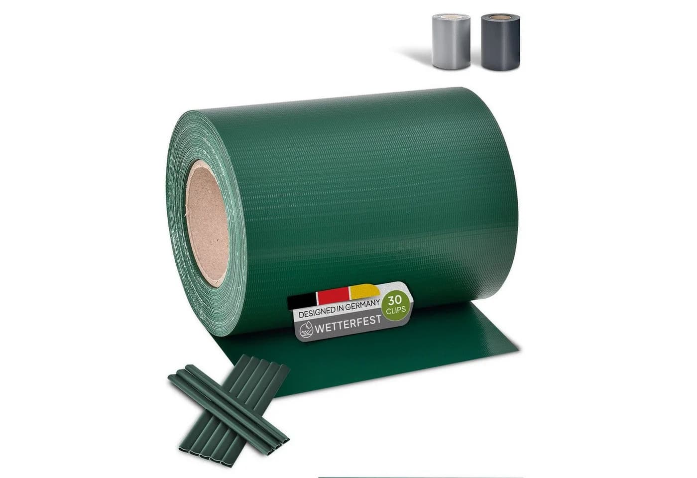 Juskys PVC Sichtschutzstreifen Grün für Doppelstabmatten Zaun - Bild 2