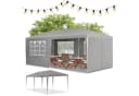 Juskys Partyzelt 3x6m Anthrazit mit 6 Seitenteilen Bild 3
