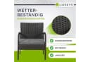 Juskys Gartenlounge-Set Trinidad 4-tlg. Schwarz/Grau Polyrattan Bild 4