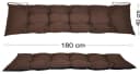 Rattani Polsterauflage Gartenbank 180x40 cm Braun Bild 2