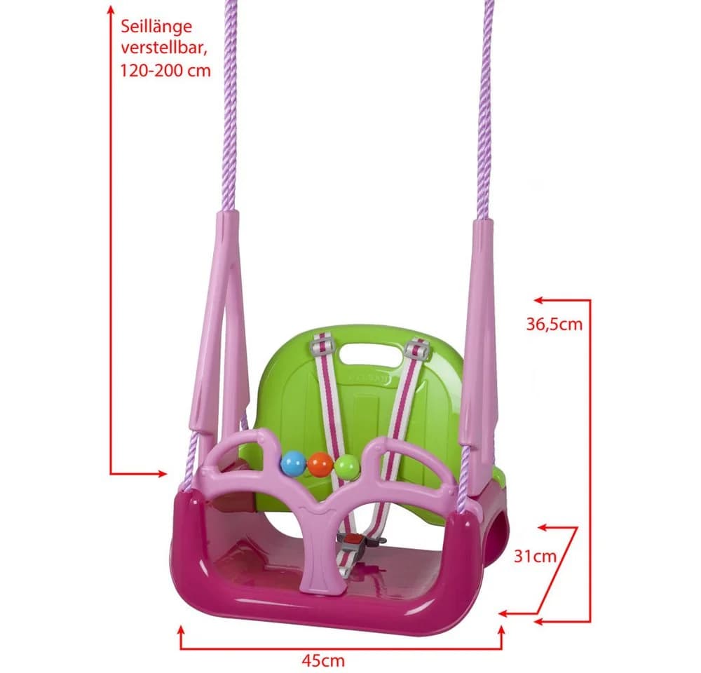 BabyGo Einzelschaukel Doremi 3-in-1 Outdoor Schaukel mit Spielbogen - Bild 5