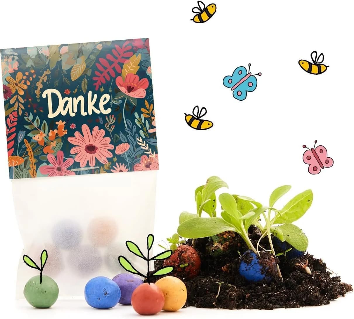 Die Stadtgärtner Blumenmurmeln 10er Set Bunt Lernspielzeug - Bild 2