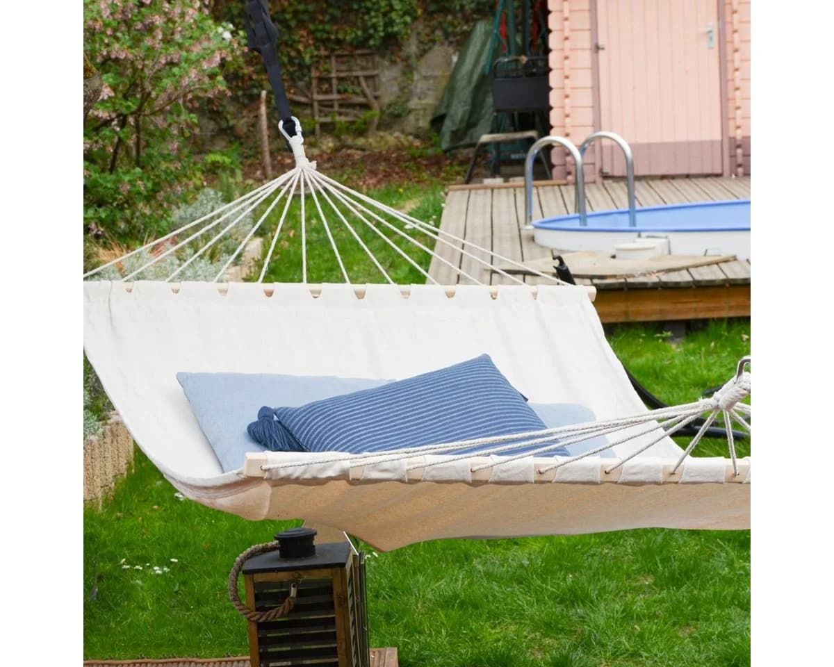 AMANKA Hängematte 2 Pers. XXL Beige Garten - Bild 3