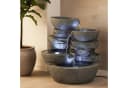 Arnusa LED Springbrunnen Grau Polyresin Indoor Outdoor Bild 1