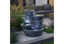 Arnusa LED Springbrunnen Grau Polyresin Indoor Outdoor Bild 4
