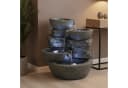 Arnusa LED Springbrunnen Grau Polyresin Indoor Outdoor Bild 5