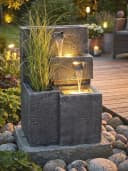Arnusa Gartenbrunnen Grada mit LED-Beleuchtung und Pflanzbecken Bild 3