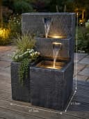 Arnusa Gartenbrunnen Grada mit LED-Beleuchtung und Pflanzbecken Bild 5