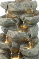 Arnusa Gartenbrunnen BK802 mit LED Beleuchtung - Wetterfest Kunststein Bild 4