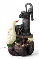Arnusa Gartenbrunnen Gänse BK821 mit LED-Beleuchtung Braun Bild 2