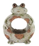 Arnusa Blumentopf Frosch Steinoptik Polyresin Gartenfigur Bild 2