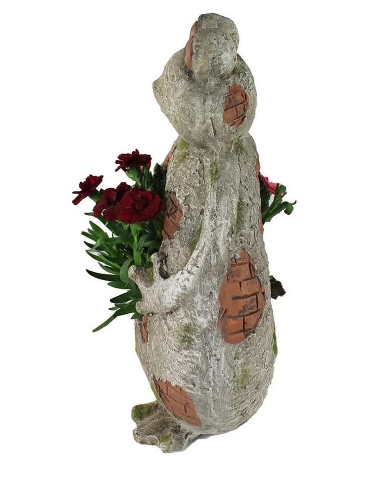 Arnusa Blumentopf Frosch Steinoptik Polyresin Gartenfigur - Bild 4