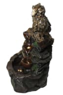 Arnusa Gartenbrunnen Eule mit LED Beleuchtung Polyresin Bild 4