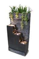 Arnusa Zimmerbrunnen BK845 mit LED-Beleuchtung Grau Polyresin Bild 2