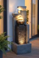 Arnusa Gartenbrunnen mit LED Beleuchtung und Kaskade Bild 1
