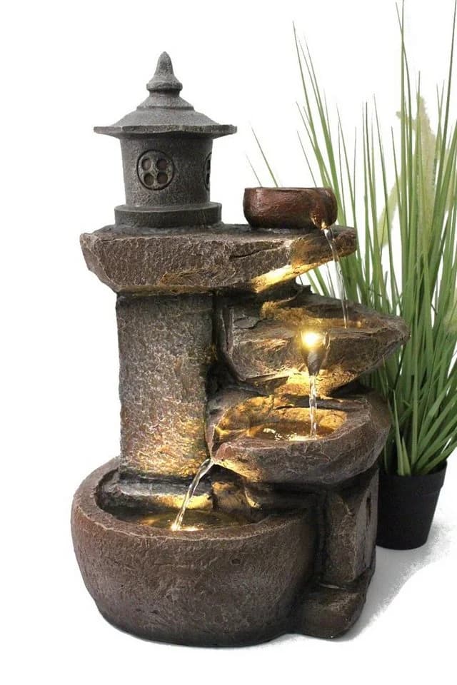 Arnusa Gartenbrunnen BK851 mit LED Beleuchtung Polyresin - Bild 2