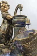 Arnusa Gartenbrunnen Heidi mit Gänse BK855 Bronze-Optik LED Bild 4