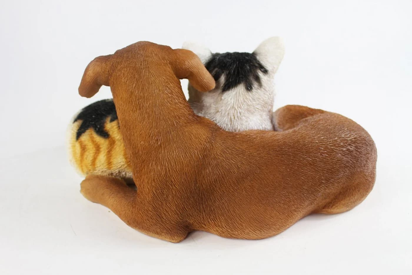 Arnusa Gartenfigur Hund und Katze Dekofigur 34 cm