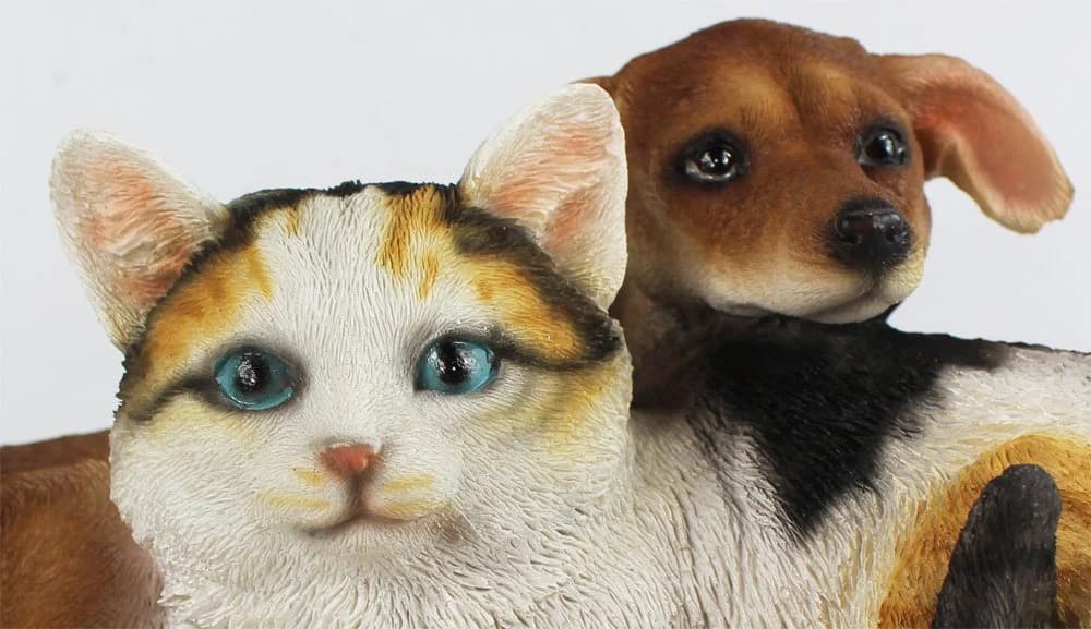 Arnusa Gartenfigur Hund und Katze Dekofigur 34 cm - Bild 4