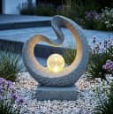 Arnusa LED Solarleuchte Gartenfigur Granit-Optik Bild 1