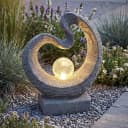 Arnusa LED Solarleuchte Gartenfigur Granit-Optik Bild 2