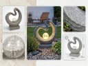 Arnusa LED Solarleuchte Gartenfigur Granit-Optik Bild 4