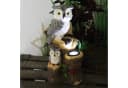 Arnusa Gartenfigur Solarlampe Eule auf Baumstamm Gartendekoration Bild 4