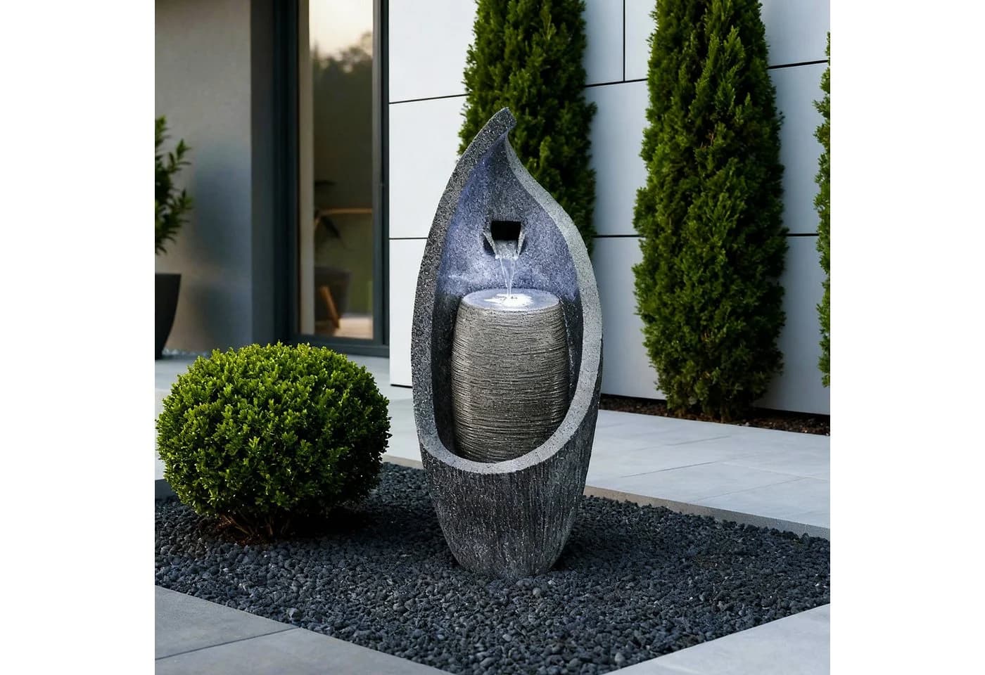 Arnusa Gartenbrunnen Moderner Springbrunnen mit LED Beleuchtung - Bild 3