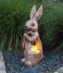 Arnusa Gartenfigur Hase 51 cm Solar LED Beleuchtung Bild 1