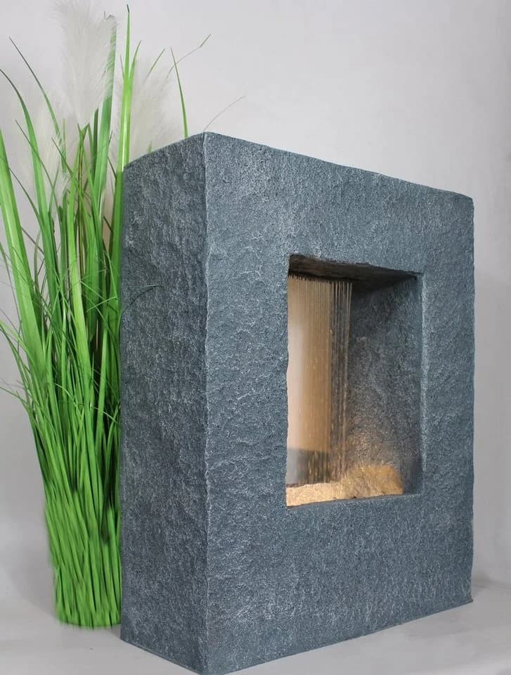 Arnusa Gartenbrunnen Springbrunnen mit LED Beleuchtung Regen Wasserfall - Bild 3