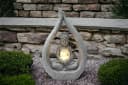 Arnusa Solarleuchte Buddha Granit-Optik mit Glaskugel Bild 1