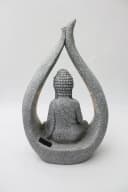 Arnusa Solarleuchte Buddha Granit-Optik mit Glaskugel Bild 5
