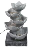 Arnusa Zimmerbrunnen BK901 mit LED Beleuchtung Grau Polyresin Bild 4