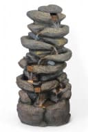 Arnusa Gartenbrunnen Wasserfall 100 cm LED-Beleuchtung Bild 1