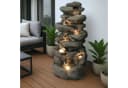 Arnusa Gartenbrunnen Wasserfall 100 cm LED-Beleuchtung Bild 2