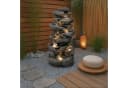 Arnusa Gartenbrunnen Wasserfall 100 cm LED-Beleuchtung Bild 5