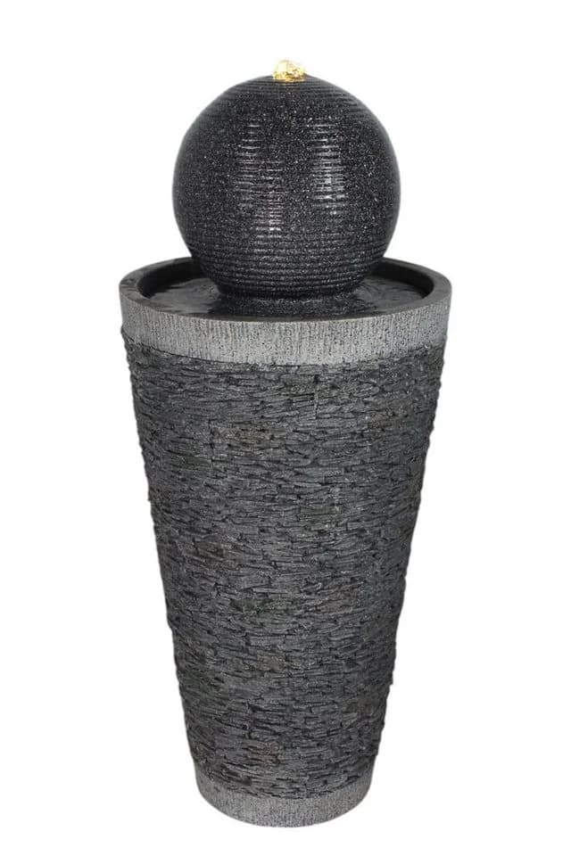Arnusa Gartenbrunnen Springbrunnen mit LED Beleuchtung Kugel Brunnen Gartendeko - Bild 3
