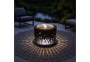 Arnusa Gartenbrunnen Metall Springbrunnen Lichtspiel rund Wasserspiel warmweiß Bild 2