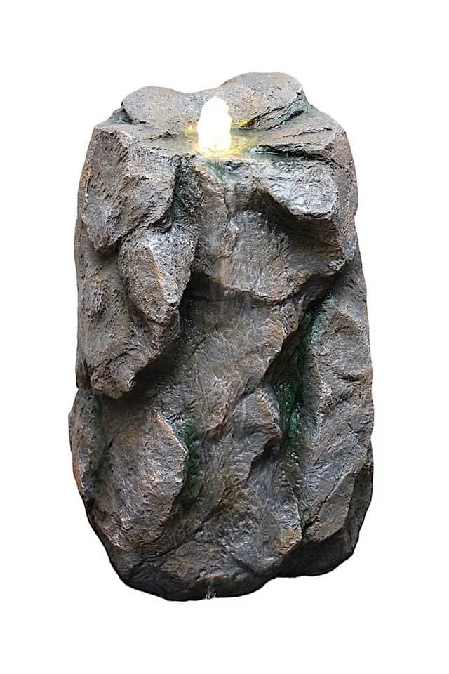 Arnusa Gartenbrunnen Quellstein mit LED Beleuchtung Grau - Bild 3