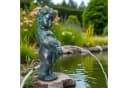 Arnusa Solar Wasserspeier Junge Kupfer-Bronze Teichfigur 31 cm Bild 3